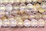 CTG1405 15.5 inches 2mm faceted round golden rutilated quartz beads