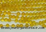 CTG141 15.5 inches 3mm round tiny yellow agate beads wholesale