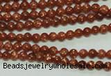 CTG142 15.5 inches 3mm round tiny goldstone beads wholesale