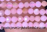 CTG1430 15.5 inches 2mm faceted round pink opal beads