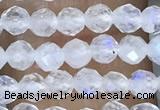 CTG1482 15.5 inches 3mm faceted round white moonstone beads