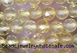 CTG1488 15.5 inches 3mm faceted round citrine gemstone beads