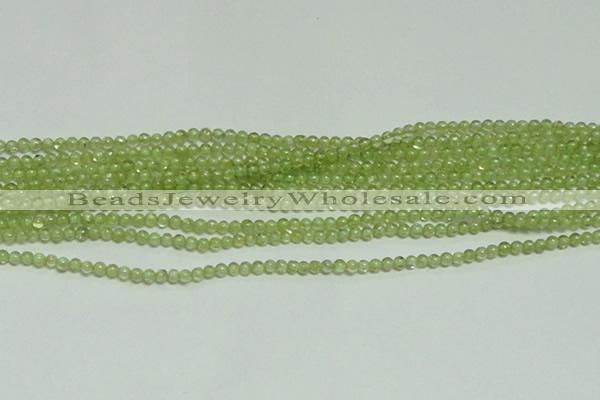 CTG149 15.5 inches 3mm round tiny peridot gemstone beads wholesale