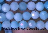 CTG1495 15.5 inches 3mm faceted round amazonite beads wholesale