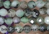 CTG1500 15.5 inches 3mm faceted round emerald gemstone beads