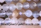 CTG1504 15.5 inches 3mm faceted round moonstone beads wholesale