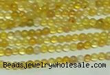 CTG151 15.5 inches 3mm round tiny yellow agate beads wholesale