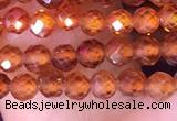 CTG1512 15.5 inches 3mm faceted round garnet beads wholesale