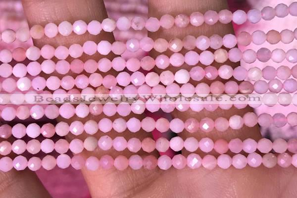 CTG1513 15.5 inches 3mm faceted round pink opal beads wholesale