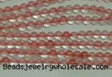 CTG154 15.5 inches 3mm round tiny cherry quartz beads wholesale