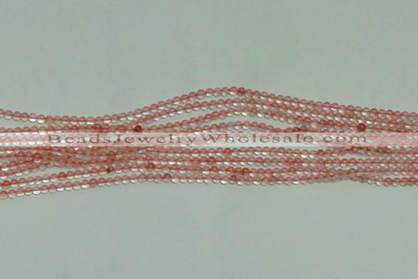 CTG154 15.5 inches 3mm round tiny cherry quartz beads wholesale