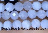 CTG1553 15.5 inches 4mm faceted round blue lace agate beads