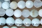 CTG1555 15.5 inches 4mm faceted round Chinese larimar beads