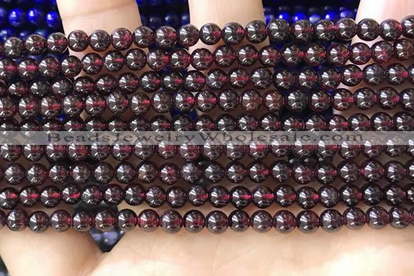 CTG1597 15.5 inches 4mm round red garnet beads wholesale