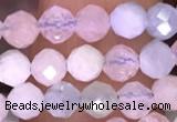 CTG1606 15.5 inches 4mm faceted round tiny morganite beads