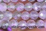 CTG1607 15.5 inches 4mm faceted round tiny prehnite beads