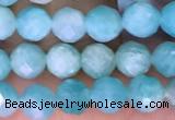 CTG1610 15.5 inches 5mm faceted round tiny amazonite beads