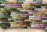 CTG1675 15.5 inches 3mm faceted round tourmaline gemstone beads