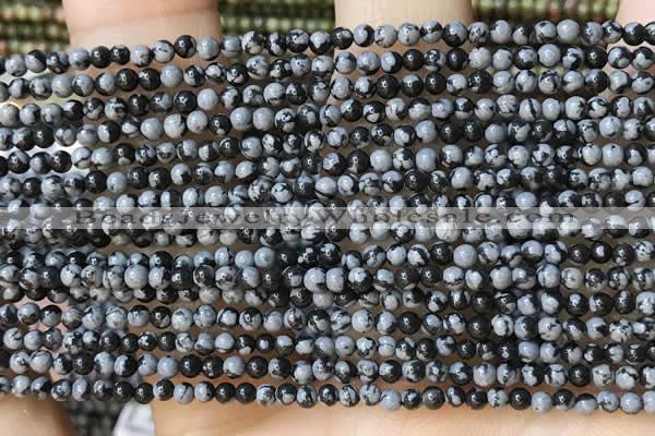 CTG2015 15 inches 2mm,3mm snowflake obsidian gemstone beads