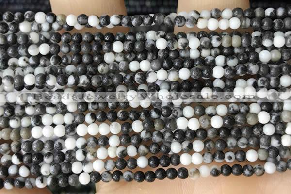 CTG2026 15 inches 2mm,3mm black & white jasper beads