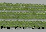 CTG206 15.5 inches 3mm faceted round tiny prehnite gemstone beads