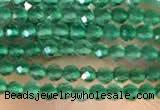 CTG2122 15 inches 2mm,3mm faceted round green agate gemstone beads