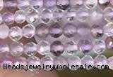 CTG2127 15 inches 2mm,3mm faceted round purple fluorite gemstone beads