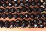 CTG2144 15 inches 2mm,3mm faceted round black spinel beads