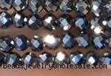 CTG2147 15 inches 2mm,3mm & 4mm faceted round terahertz gemstone beads