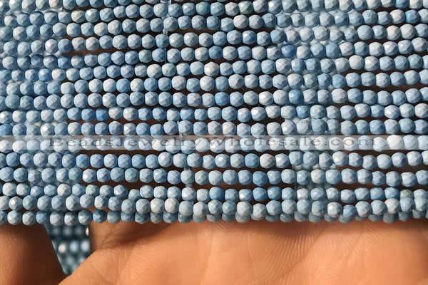 CTG2150 15 inches 2mm,3mm faceted round synthetic turquoise beads