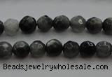 CTG216 15.5 inches 3mm faceted round tiny eagle eye jasper beads