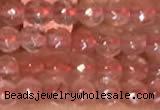 CTG2204 15 inches 2mm,3mm faceted round cherry quartz beads