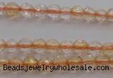 CTG221 15.5 inches 3mm faceted round tiny citrine beads