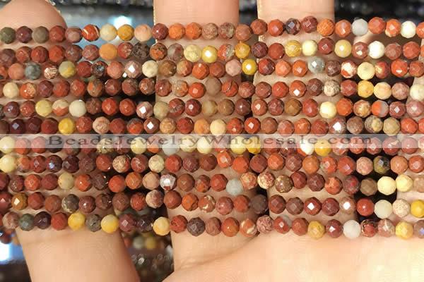 CTG2217 15 inches 2mm,3mm faceted round mookaite gemstone beads