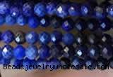 CTG2241 15 inches 2mm faceted round natural lapis lazuli beads