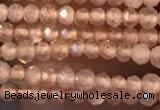 CTG2247 15 inches 2mm faceted round natural sunstone beads