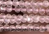 CTG2248 15 inches 2mm faceted round rose quartz beads