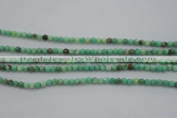 CTG225 15.5 inches 3mm faceted round tiny grass agate beads