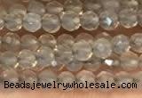 CTG2255 15 inches 2mm faceted round grey agate beads