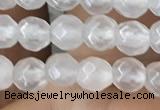 CTG2515 15.5 inches 4mm faceted round white jade beads wholesale