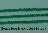 CTG28 15.5 inches 2mm faceted round green agate beads wholesale