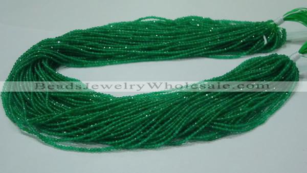 CTG28 15.5 inches 2mm faceted round green agate beads wholesale