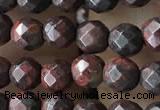 CTG3564 15.5 inches 4mm faceted round brecciated jasper beads