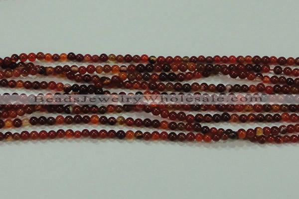 CTG39 15.5 inches 2mm round grade B tiny red agate beads wholesale