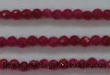 CTG403 15.5 inches 2mm faceted round tiny dyed candy jade beads