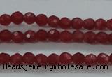 CTG404 15.5 inches 2mm faceted round tiny dyed candy jade beads