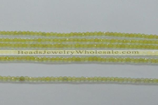 CTG406 15.5 inches 2mm faceted round tiny dyed candy jade beads