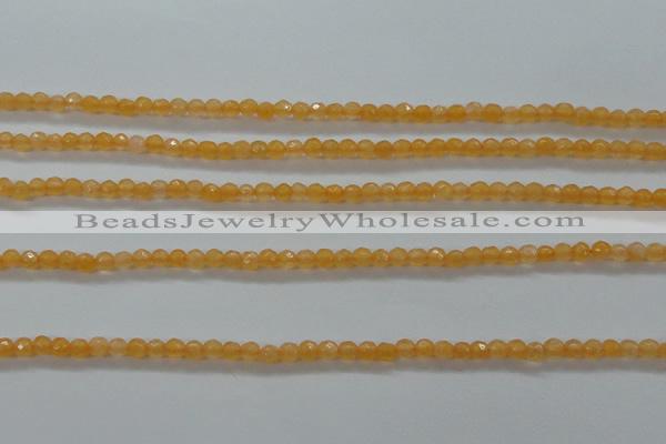 CTG407 15.5 inches 2mm faceted round tiny dyed candy jade beads