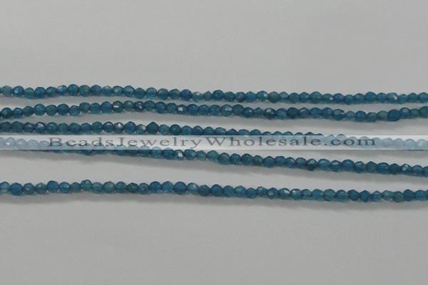 CTG410 15.5 inches 2mm faceted round tiny dyed candy jade beads