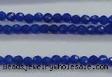 CTG412 15.5 inches 2mm faceted round tiny dyed candy jade beads